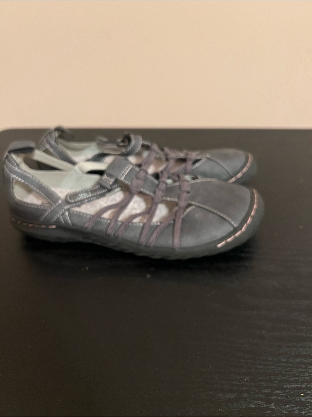 JBU by Jambo Juliet Grey Leather Strappy Comfort Sandals 7.5